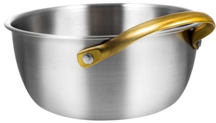 NAMOARLY Ciotola in Acciaio Inossidabile Per Mescolare Verdure Con Manico Pentola Per Ramen Coreano Utensili Da Cucina Forniture Per Casa