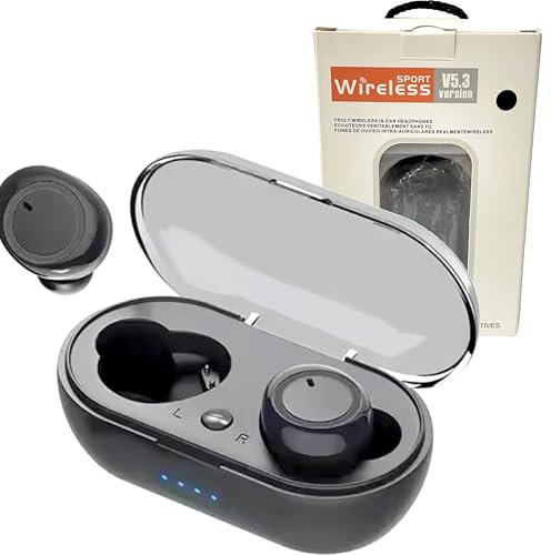 OPAX51 Cuffie stereo senza fili Bluetooth 5.0 Sport intrauricolari per sport escursionismo campeggio per telefono cellulare TV console e cavo di ricarica incluso 51CH016