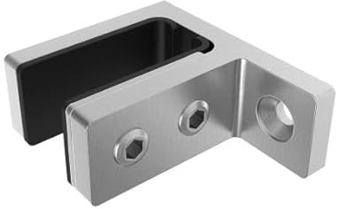Glasverbinder Glashalter Glas Edelstahl Eck-Verbinder V4A Glas 16,76-21,52 mm Geländer Glasplatte Verbindung Halter Glashalterung Pfosten Glasgeländer Scheibenhalterung Halter für Glas