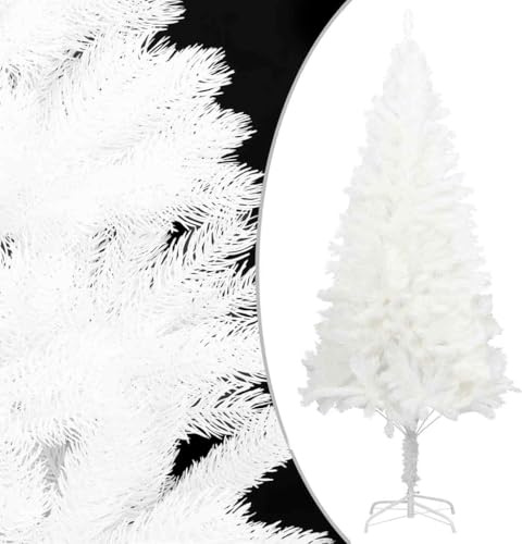 HUAKEHOM Künstlicher Weihnachtsbaum Naturgetreue Nadeln Spritzguss Tannenbaum Baum Christbaum Weihnachtsdeko Dekobaum Kunstbaum Weihnachten Dekoration Weiß 240 cm
