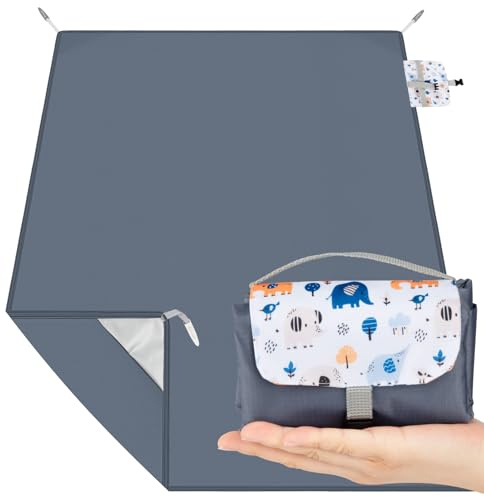 Kiiwah Couverture Pique Niques 200 x 150 cm, Léger et Portable Tapis Tapis Pique Nique Pliable Picnic Blanket Impermeable pour Les Familles et Les Amis, Le Camping et Les Voyages