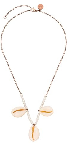 Purelei Shell Pendant Kette – wasserfest & verstellbar | Edelstahlkette mit Muschel-Anhängern & Perlen-Details | 14K/18K Vergoldung | Zarter Sommerlook mit Aloha-Vibes