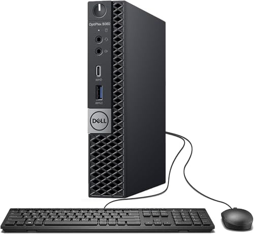 Dell OptiPlex 5060 Mini PC Ordinateur de Bureau Windows 11 Pro, Intel Core i5-8500T, 8 Go de RAM, SSD 512 Go, Support 4K, DisplayPort, Clavier QWERTY américain (Reconditionné)