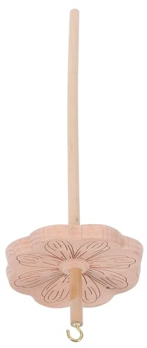GRADENEVE Holz Spinnrad Zubehör aus Hartholz mit Oberwirtel Spindel für Garnliebhaber Handspindel zum Spinnen von Kammwolle für Textilwerkstätten Anfänger