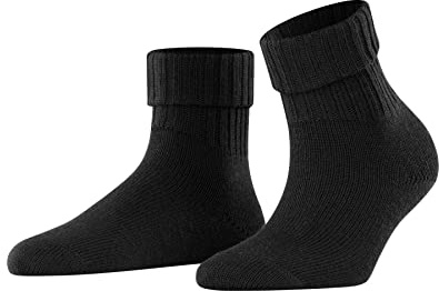 Burlington Plymouth strumpor för kvinnor ull svart blå många andra färger förstärkta damstrumpor med mönster andas varma tjocka färgglada för kalla dagar ONE-SIZE-FITS-ALL som present 1 par, Svart (svart 3000), 36-41 EU