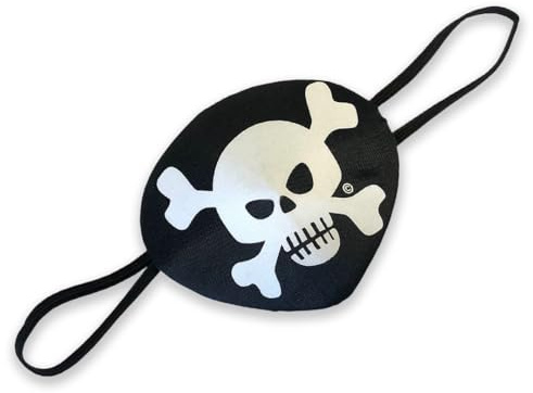 Liontouch - Piraten-Augenklappe - Kapitän Rotstreifen - Ab 3 Jahren | Spielzeug mit Totenkopf-Motiv für Kinder & Kleinkinder | Perfektes Zubehör für Verkleidung, Kostüme & Piratenabenteuer