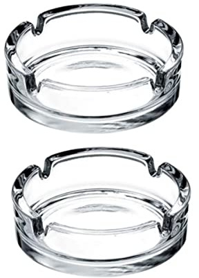PASABAHCE 8018611 Packung mit 2 Aschenbecher aus Glas, 10,7 cm