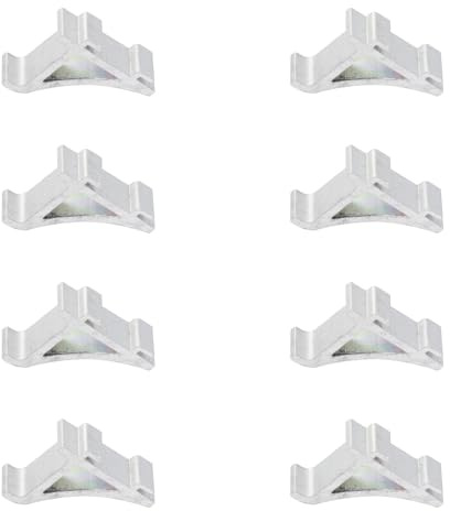 DOITOOL 8Pcs Commercial Fridge Shelf Brackets Hooks Support Clips for Refrigerator Cooler Freezer Metal Shelf Support for Kitchen Storage
