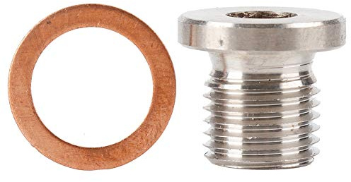 Sauerstoffsensor Blindstopfen, M12x1.25 Lambdasonde Abdeckkappe, O2 Sensor Verschlussschraube mit O-Ring für Motorrad Auto