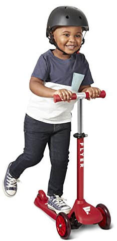 Flyer Glider Jr., Patinete de inclinación Radio Flyer para niños pequeños, Rojo, para niños de 2 a 5 años