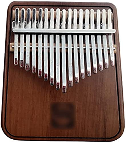 KISOARTWQ Kalimba Instrument daumenklavier Marimba Keys Portable kalimbas 17-Ton-Board Typ Kalimba zum Lernen, Schwarznuss-Daumenklavier zum Verschenken, mit Klavieretui und Reinigungstuch(Color:Br