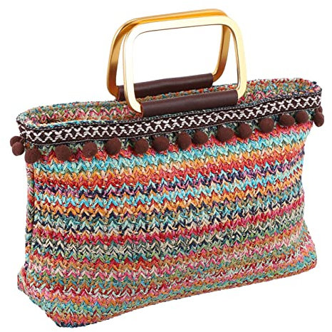 Modische Geflochtene Strohtasche Für Damen Große Kapazität Tote Bag Ideal Als Strandtasche Xxl Mit Reißverschluss für Urlaub Reisen Strand Sommer Alltag Und Reisen