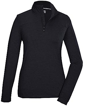 Killtec Unisex Ksw 97 Wmn Ls Shrt Funktionsshirt/Langarmshirt mit Stehkragen und Reißverschluss