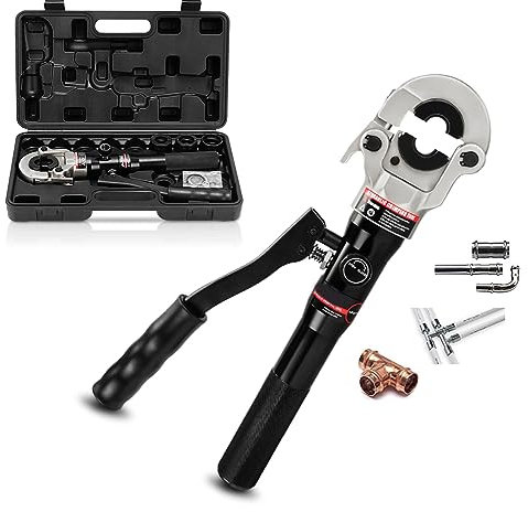 HYQNG Utensile per crimpare raccordi per Tubi in Rame, Utensili per crimpare Tubi Idraulici Pex, Pinze per pressatura per Presse idrauliche, Crimpatrice Pex, per Tubi in plastica di Alluminio di Tipo