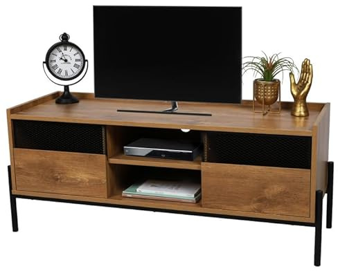 Urban Living Helio Meuble TV en Bois ET Structure Metal 115X39XH47CM