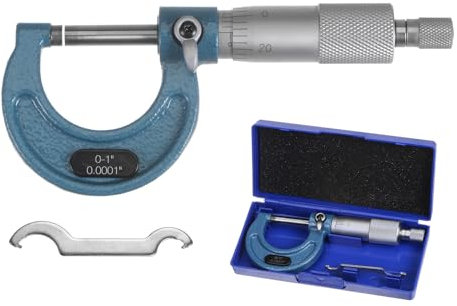 sourcing map Outside Micrometer 0-1 Measuring Tool 0.0001 Graduation Set