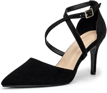 Hoefirm Escarpins Femme Talon Haut Sexy Chaussures Talon Aiguille Pumps Pointu pour Fête Mariage Soirée