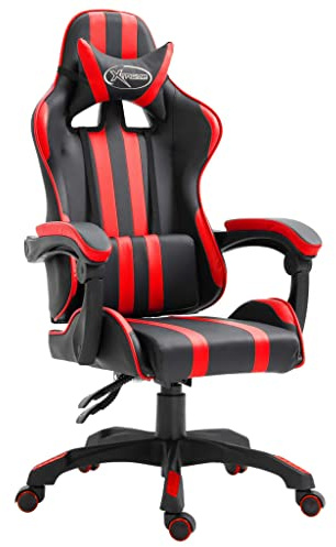 CKioict Lesesessel Cocktailsessel Moderner Polstersessel Gaming-Stuhl Rot KunstlederGeeignet für Büro, Schlafzimmer, Arbeitszimmer