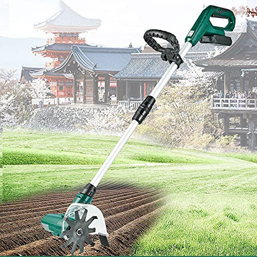 Motobineuse de Jardin, motoculteur sans Fil, motobineuse de Jardin, motoculteur sans Fil avec Batterie 20 V 4000 mAh, motoculteur Portable Amovible, Batterie Rechargeable et Charge