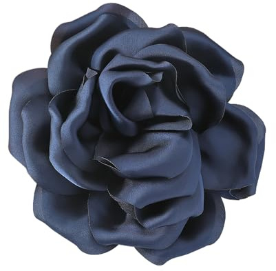 COSSIKA Broche de Rosa Elegante Tela Rosa Pin de Solapa Broche de Flores Hecho a Mano Insignia de Ramillete Elegante Accesorio de Moda para Fiestas y cenas