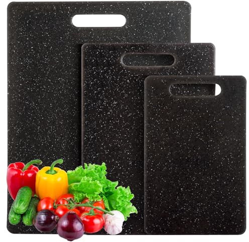 ASelected Chopping Board Chopping Board Set 3 Pieces Chopping Board Plastic Chopping Board Kitchen for Vegetables Fruit and Meat, Darkslategray