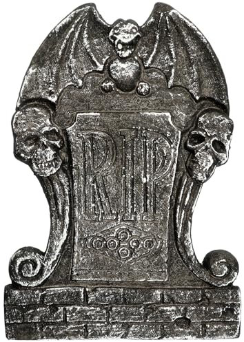 Folat B.V.- Folat Halloween Decoracion Fiesta de Carnaval de HalloweenLápida RIP-Halloween-25 x 36 cm, Color negro (23910)