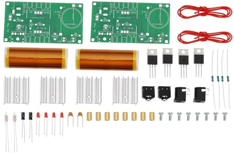 Create idea Mini-Transformator-Set, DC 15–24 V, 15 W, kompatibel mit Tesla-Spule, Plasma-Lautsprecher, kabellose Übertragung, kompatibel mit Tesla-Spulenmodul, Lötprojekt, zerlegt, 2 Stück