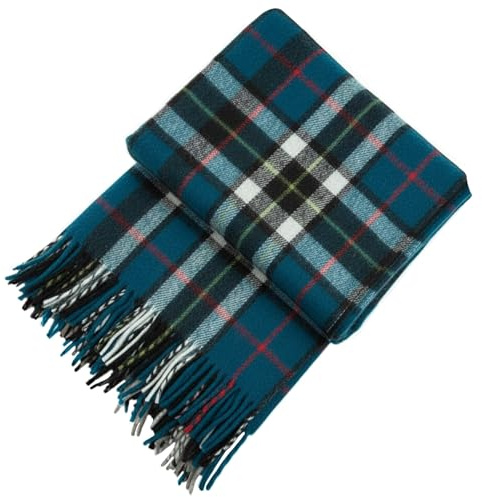 BRAW CLANS TARTANS Wolldecke, Schottenkaro-Design, luxuriöser karierter Teppich für Abenteuer zu Hause und im Freien, Reisedecke, schottisches Schottenkaro, 88,9 x 155,9 cm, TartanTMSN Blau