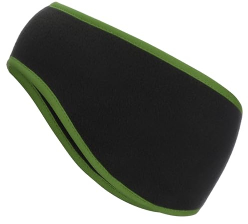 PATIKIL Öronvärmare pannband, öronvärmare vinter stretchig löpning svettband utomhus nödvändig för löpning, Svart med mörkgrön, 1 Count (Pack of 1)