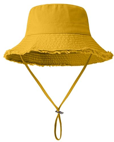 Adigau Regenhut Bucket Hat Damen Sommerhut Anglerhut Sonnenhut Faltbar Tragbar Schnell Dry Packable Hut Gartenhut Safari Hut UV Schutz Ingwer