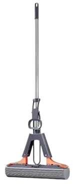 pengyang Trapeador de Rodillo de Esponja de PVA, trapeador autodrenante con Mango Ajustable, trapeador fácil de Limpiar, Esponja Reutilizable, trapeador de Rodillo for Pisos(33.8cm)