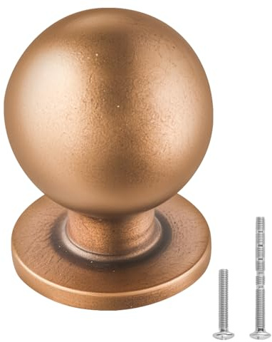 VEVOR Pomelli per Mobili, 12 Pezzi, Maniglie per Cassetti e Porte in Lega di Zinco, Pomelli Rotondi, Ferramenta per Armadietti con Viti per Bagno e Cucina, 25 mm Colore Ottone Anticato
