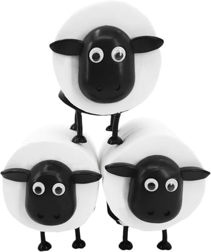 Sheep Toilet Roll Holder - Funny Toilet Paper Holder Free Standing Bathroom Set - 3D Printed Black Sheep Loo Roll Holder - Hilarious Tissue Paper Roll Storage (3)