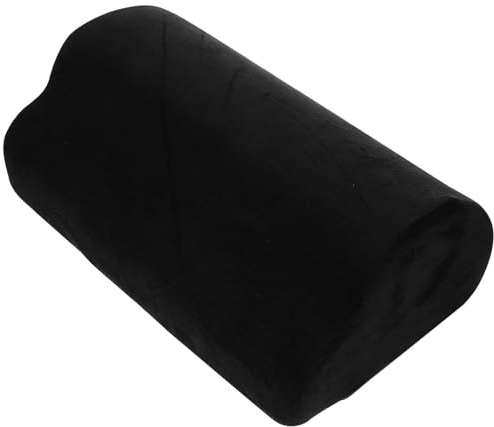 FUNNETOYU Reposapiés de Oficina Medio Círculo 35x18 Cm Almohadilla Multiusos para Pies de Poliéster Soporte Ergonómico Antiestrés Descanso Debajo Escritorio para Casa y Oficina