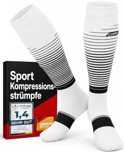 CORE GORIMO - Kompressionsstrümpfe Sport - Atmungsaktiv - Stützstrümpfe & Thrombosestrümpfe Herren und Damen für Sport, Flug und stehende Berufe