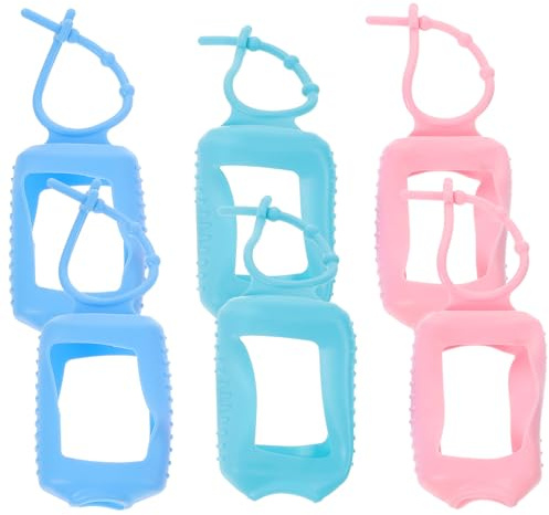Lurrose Set 6 Pezzi Custodia per Bottiglia da Viaggio 50ml in Silicone Forma Ovale, Leggera e Facile da Trasportare, per Ufficio e Uso Quotidiano
