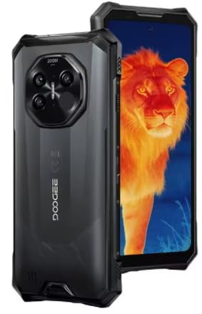 QDWANGUK S300 Plus Thermal Rugged Phone 5G Thermal Imaging 12GB 1TB 6.78'' Screen Android 16 Cell Phone Support POC （black）