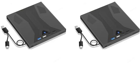 Tacdas 2X Grabadora de BLU-Ray Externa, Compatible con Discos de 100 GB, USB 3.0 y Reproductor de DVD/CD/BD Tipo C, Unidad Óptica BLU-Ray 3D para Portátil.
