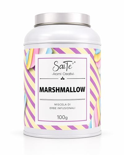 SaiTè Tisane sfuse Golose MARSHMALLOW 100gr – Infuso con cocco, mela, verbena, fragola, mango, vaniglia e lampone, Tisane regalo dal gusto dolce e fruttato - Made in Italy