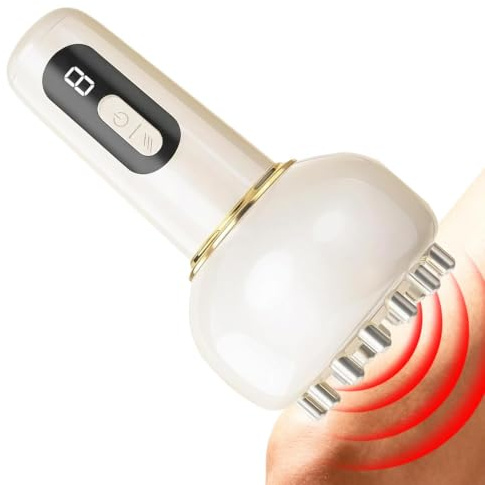 Masseur À Ventouses Électrique Massage Vibrant Chauffant Abdomen Jambes | Massage Cellulite Portable Pour Hommes, Adultes, Athlètes, Voyageurs, Fitness, Sport, Maison et Bureau, Salon,
