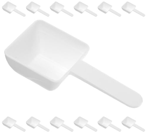 DOITOOL Misurino per Detersivo Lavatrice 15g, Plastico, Bianco | Formato Quadrato 9, 8x4, 6x2, 3cm, per Polveri, Resistente All’usura, Facile da Pulire