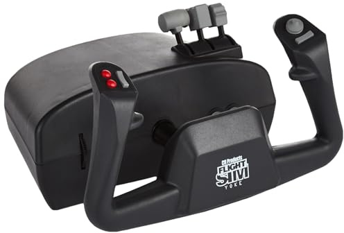 CH Products Flight Sim Yoke - Volante/mando (Simulador de Vuelo, Mac, PC, Alámbrico, USB 2.0, Negro)
