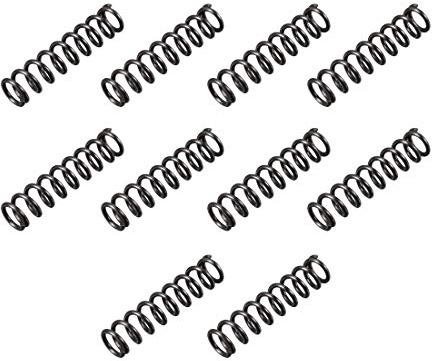 sourcing map Ressort de Compression 1.2mm Fil Diamètre, 8mm OD, 35mm Libre Longueur Ressort Acier Extension Ressort Noir 10Pcs