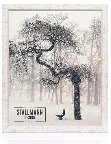 Stallmann Design Bilderrahmen my Frames 70x100 cm weiss gewischt Rahmen fuer Dina 4 und 60 andere Formate Fotorahmen Wechselrahmen aus Holz MDF mehrere Farben wählbar Frame für Foto oder Bilder