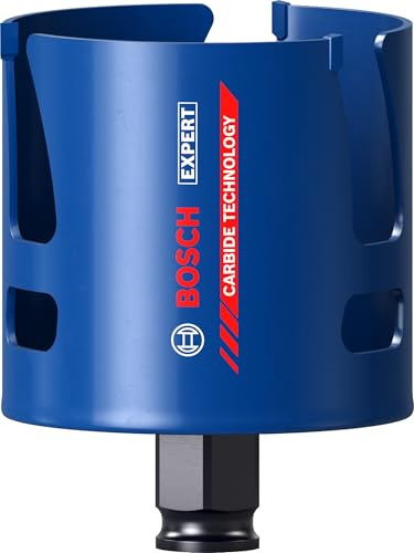 Bosch 1x EXPERT Construction Material PC Plus Lochsäge (für Weichholz, Grobspanplatte, Ø 73 mm, Professional Zubehör Bohrmaschine)