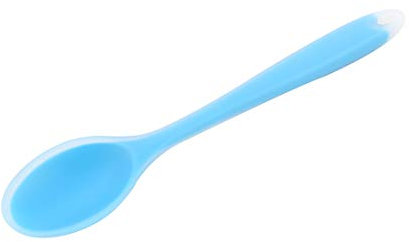 sourcing map Silikon Esslöffel Gebürstet Tischlöffel Dessert Löffel Utensilien für Küche Restaurant Blau