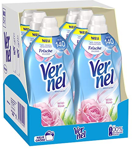 Vernel Wild-Rose, Weichspüler, Waschladungen, für einen langanhaltenden Duft und traumhaft weiche Wäsche (432 (6x72) Waschladungen)