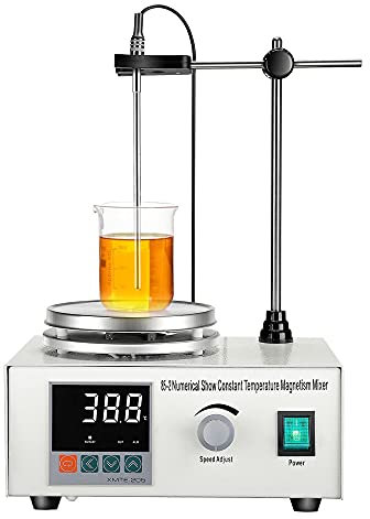 KKTECT Magnetrührer mit heizplatte 200W 1000ML mit digitaler Temperaturanzeige und Geschwindigkeitsanpassung und Magnetrührer Labor/Home Homebrew Küchenrührer