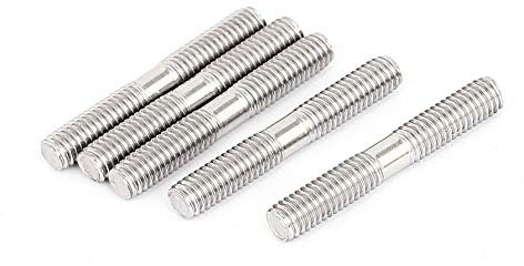 AFuex M6-Doppelend-Gewindestiftschraube,5Pcs/Pack 304 Edelstahl,5pcs,M6*35