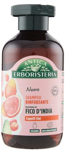 Antica Erboristeria - Shampoo Rinforzante al Fico D'India per Capelli Fini, Formula Vegan senza Siliconi e Coloranti - 250ml